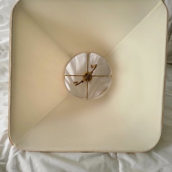 Tasseled Ivory Linen Bell Lampshades - Set of 2 - Picture 7 of 12